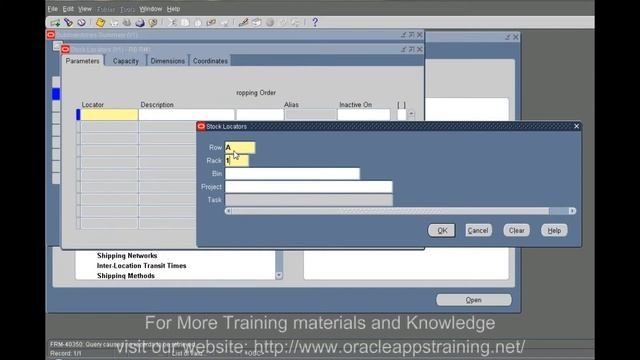 Sub-inventory Locator Creation in Oracle Apps RB смотреть онлайн