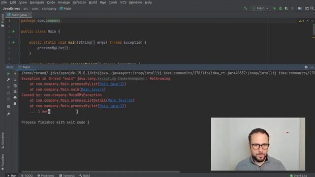 Stack trace caused by what does it mean смотреть онлайн