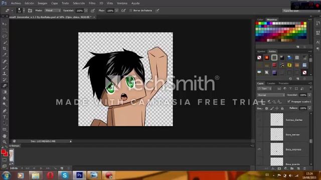 como hacer una foto de tu skin animada|photoshop cs6| avatarcraft generator v.1.3 смотреть онлайн