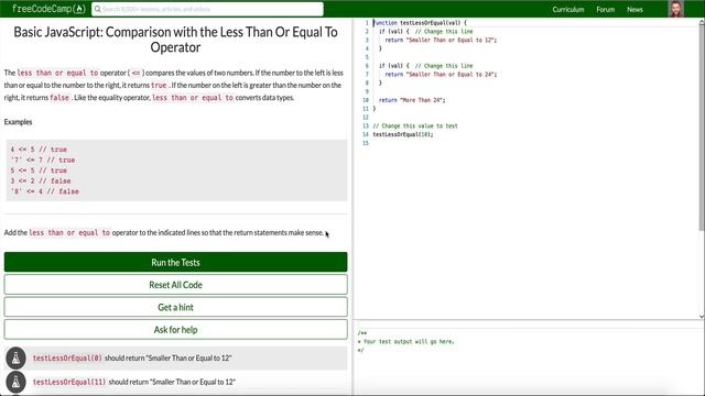 Free Code Camp 2019 - Javascript Algorithms & DS Certification - Basic JavaScript Lesson 13 смотреть онлайн