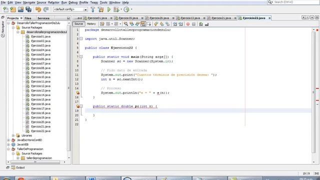 Ejercicio22 (JAVA) - CALCULO DEL NÚMERO π смотреть онлайн