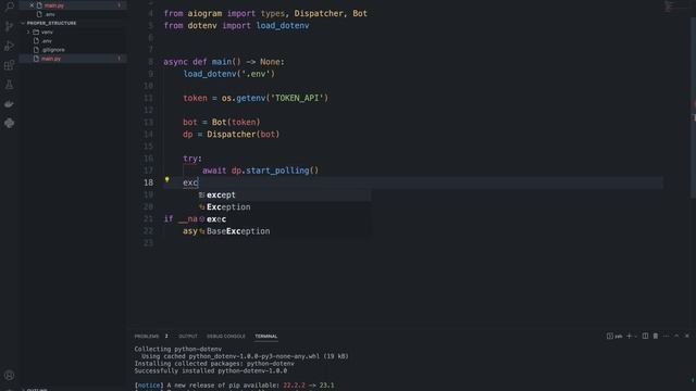 Aiogram Project Structure Unveiled: Building Powerful Telegram Bots in Python - Lesson 2 смотреть онлайн