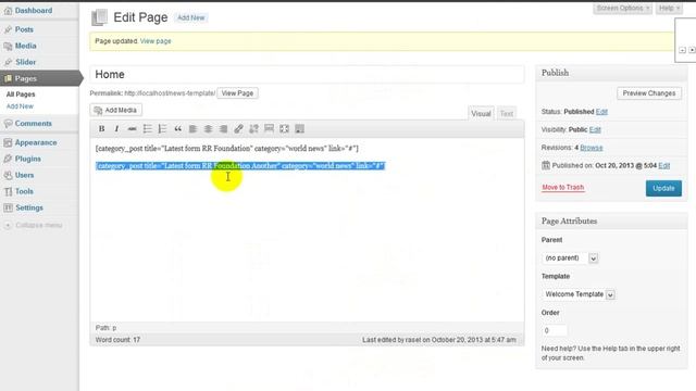 News Template in wordpress | Part Ten | Using Shortcode | RRF Bangla Tutorials смотреть онлайн