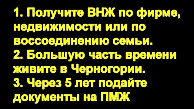 ПМЖ в Черногории. Анализ статей 86 - 94 закона об иностранцах от 2018 года смотреть онлайн