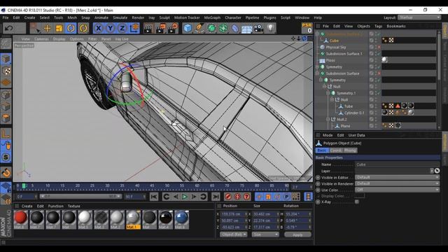 CINEMA 4D | CAR | MODELING | MERCEDES S Class | Part 5 (Final) смотреть онлайн