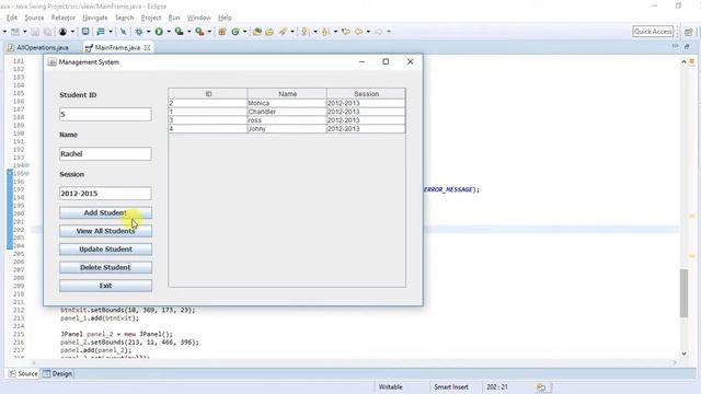 Part 6 - Delete from the File and Exit - Java Swing Tutorials - A demo project смотреть онлайн