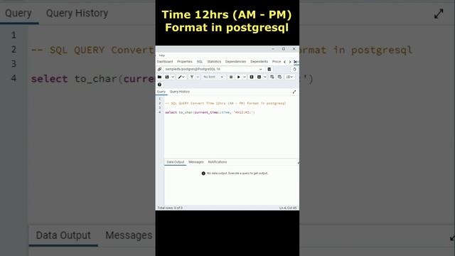 Format Time 12hrs AM - PM in postgresql #postgresql смотреть онлайн
