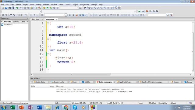 Topic 2 : namespace in C++|cpp programming смотреть онлайн