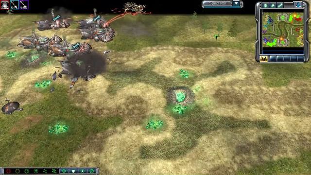 Command & Conquer 3 Kane's Wrath: Defensive Battle & Air Strikes vs 4x Brutal AI смотреть онлайн