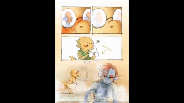Undertale комикс. Альфис и Андайн. Zoe Cupidon