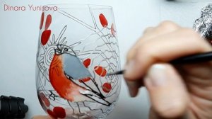 МАСТЕР-КЛАСС. Витражная роспись по стеклу. "Новогодние бокалы"