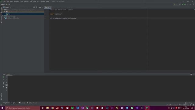 Display Specified Year and Month Calendar - PyCharm Python - Tutorial #29 смотреть онлайн