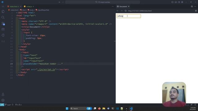 JAVASCRIPT TUTORIAL #173 VALIDASI INPUT NUMBER смотреть онлайн