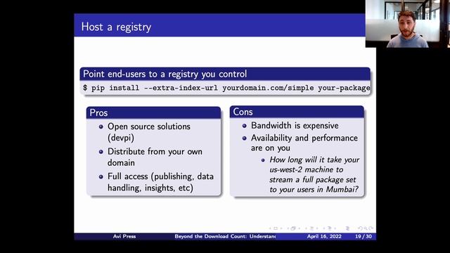 Beyond PyPI's download statistics: getting visibility into downloads and project usage: Avi Press смотреть онлайн