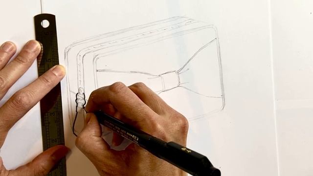 Handbag Tutorial - Cosmetics Bag with Gusset - Hand Sketching смотреть онлайн