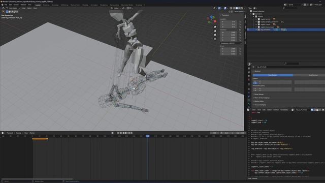 blender Apply ragdoll animation to anime model смотреть онлайн