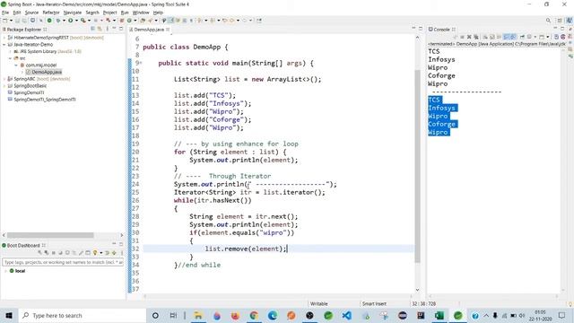 Java Collection Iterators in Depth Part - 1, How to remove element while iteration and ListIterator смотреть онлайн