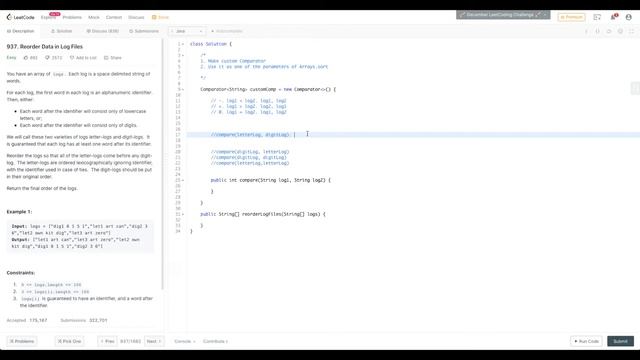 SOLVING AMAZON'S MOST ASKED INTERVIEW QUESTION (DEC 2020)| Leetcode 937 | Reorder Data in Log Files смотреть онлайн