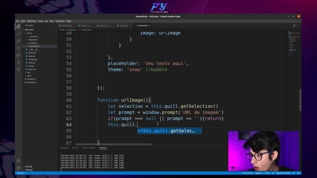 Editor de texto em HTML | RICH TEXTr com JS, PYTHON e DJANGO смотреть онлайн