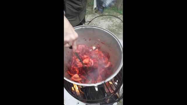 Украинский борщ в казане, на огне с бесподобным вкусом и ароматом! Ukrainian borscht on fire! смотреть онлайн