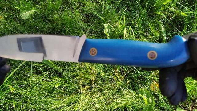 Нож из Niolox своими руками, рукоять микарта. смотреть онлайн