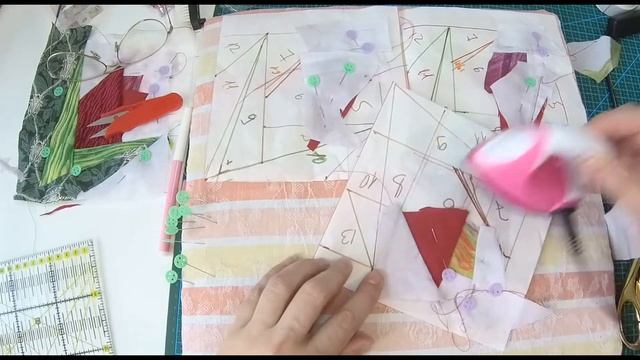 Лоскутное шитье для начинающих. Шьем по бумаге. Тюльпаны. My first Patchwork tulip Quilt. смотреть онлайн