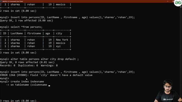 Default, Index, Auto Increment in SQL | SQL for Beginners смотреть онлайн