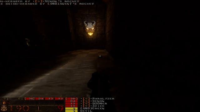 Clan 9 vs AMD /MoscowShow Games in 1999/Game #4 - E1M2 (Castle Of The Damned)/PARALYZER POV/Quake R смотреть онлайн