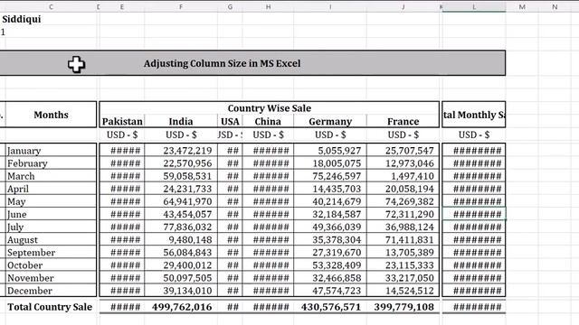 Adjusting Column Size in Ms Excel смотреть онлайн