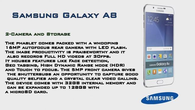 smartphones specs : samsung galaxy A8 смотреть онлайн