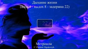 Дыхание жизни (вдох 4 - выдох 8 - задержка 22)