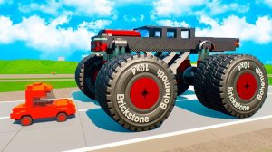 САМЫЙ ОГРОМНЫЙ УНИЧТОЖИТЕЛЬ РАЗРУШИЛ МАЛЕНЬКУЮ ЛЕГО МАШИНКУ! КОШКИ МЫШКИ В БРИК РИГС (Brick Rigs)