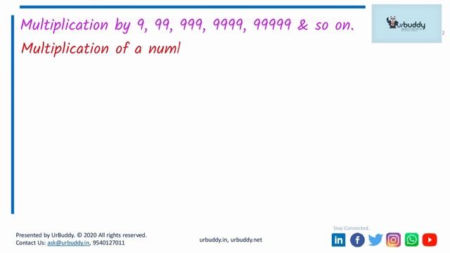 Multiplication by 9, 99, 999 etc. I The TEN SECOND CHALLENGE I Vedic Mathematics Series Part 1 смотреть онлайн