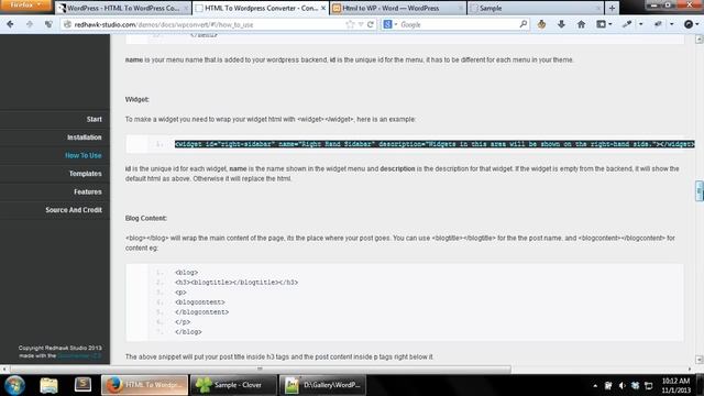 HTML To WordPress Converter смотреть онлайн