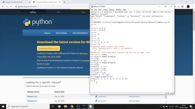 Numpy (Array, Math and Statistics) | Practical machine learning tutorial with python смотреть онлайн