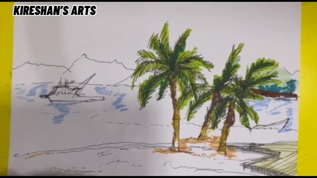 NEW DRAWING BASED ON NATURAL VIEW| KIRESHAN’S ARTS | Do subscribe and like…??? смотреть онлайн