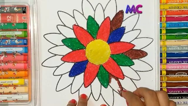 Learn Colors Coloring Pages Flower For Kids | Magic colors смотреть онлайн