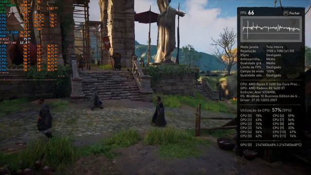 Assassin's creed Valhalla Benchmark Ryzen 5 2600 + RX 5600xt medium quality смотреть онлайн