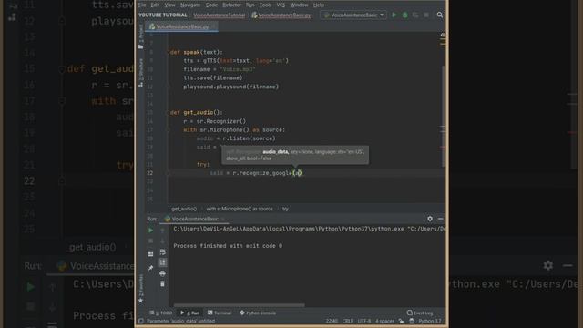 Python Voice Assistant Tutorial #2 - Getting Microphone Input смотреть онлайн