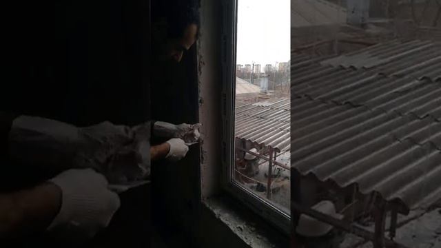 Штукатурка оконных откосов. Быстрый и точный способ. смотреть онлайн