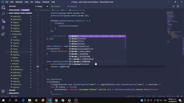 React Hooks / Redux Hooks / Firebase / Auth #8 ( Finishing the Post Component ) смотреть онлайн