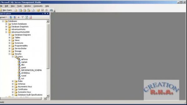 introduction to sql server 2008 - create login, user , map them (securables)