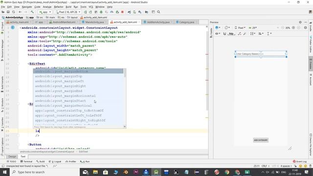 Firebase Quiz Admin app part 1 : Manage categories part 1 смотреть онлайн