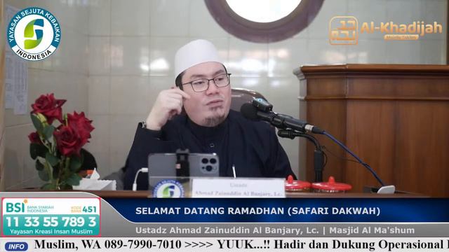 [LIVE] Selamat Datang Ramadhan (Safari Dakwah) | Ustadz Ahmad Zainuddin Al Banjary, Lc. حفظه الله смотреть онлайн