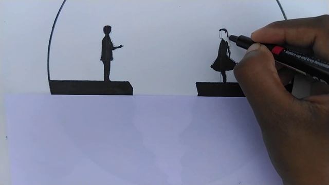 How to draw love couple breakup drawing - pencil drawing - couple drawing || Gali Gali Art || смотреть онлайн