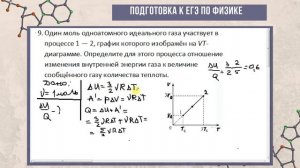 ЕГЭ по физике. Задача 9. Закон термодинамики и внутренняя энергия