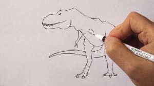 Как нарисовать Динозавра поэтапно | Тирекс Рисунок