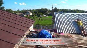 Покраска крыш. Резиновая краска " МОНОЛИТ". Лето 2023