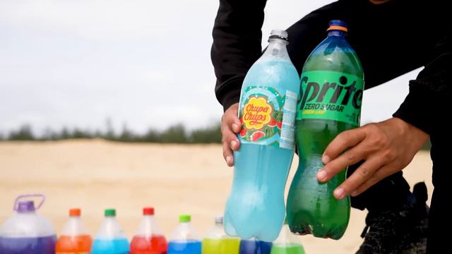 Experiment: Big Toothpaste Eruption From Duck Pit, Giant Mirinda & Fanta, Pepsi, Coca Cola Vs Mento