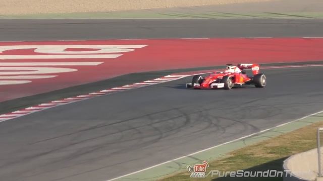 Formula 1 2016 Ferrari Sound - Best of F1 test Vettel vs Kimi смотреть онлайн